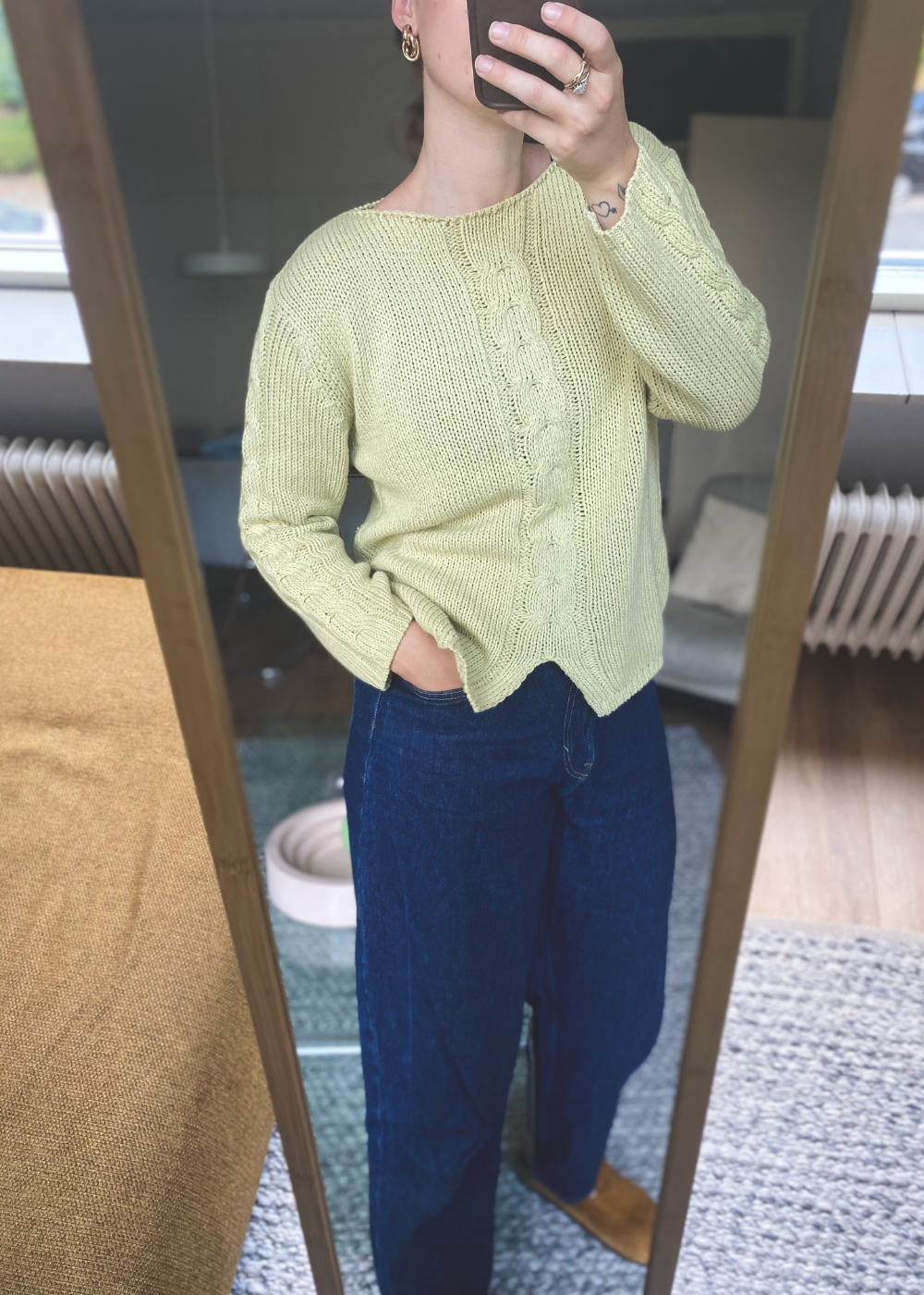 Mosgroene top - maat S/M