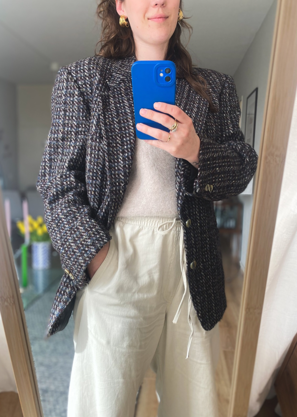 Tweed blazer - maat L/XL