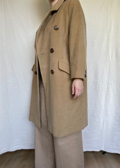Beige wool coat - maat M/L