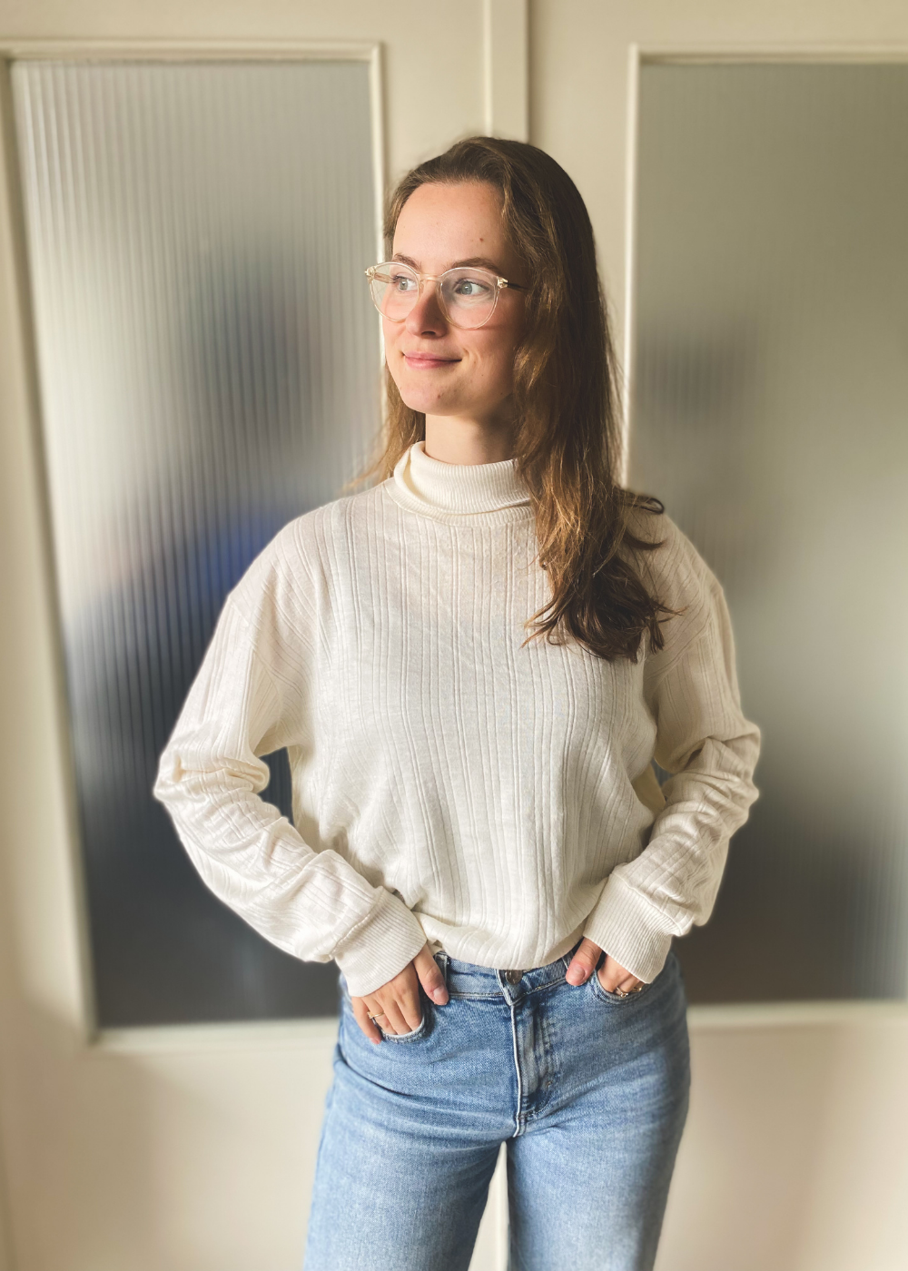 Creme witte koltrui - maat M/L