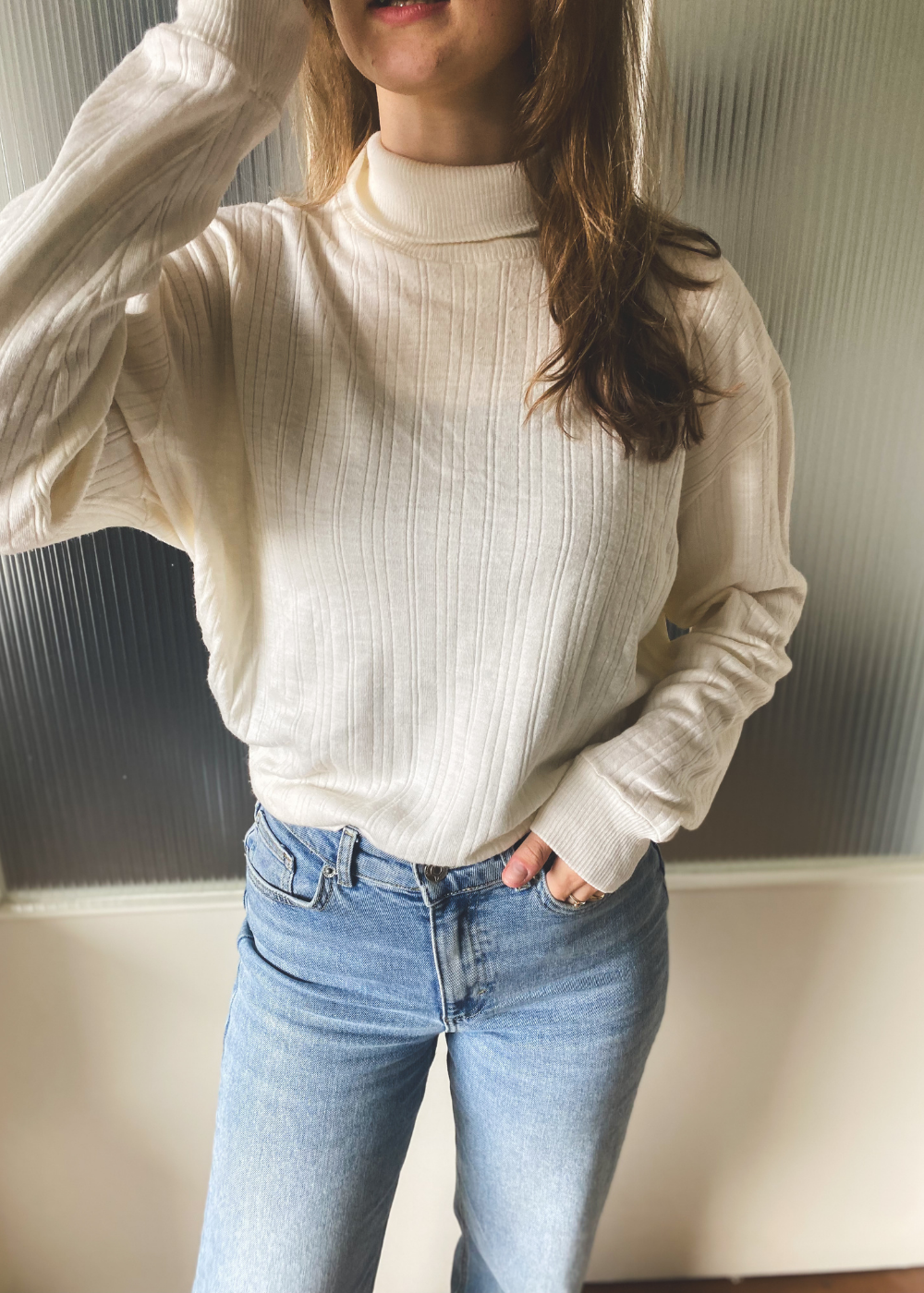 Creme witte koltrui - maat M/L
