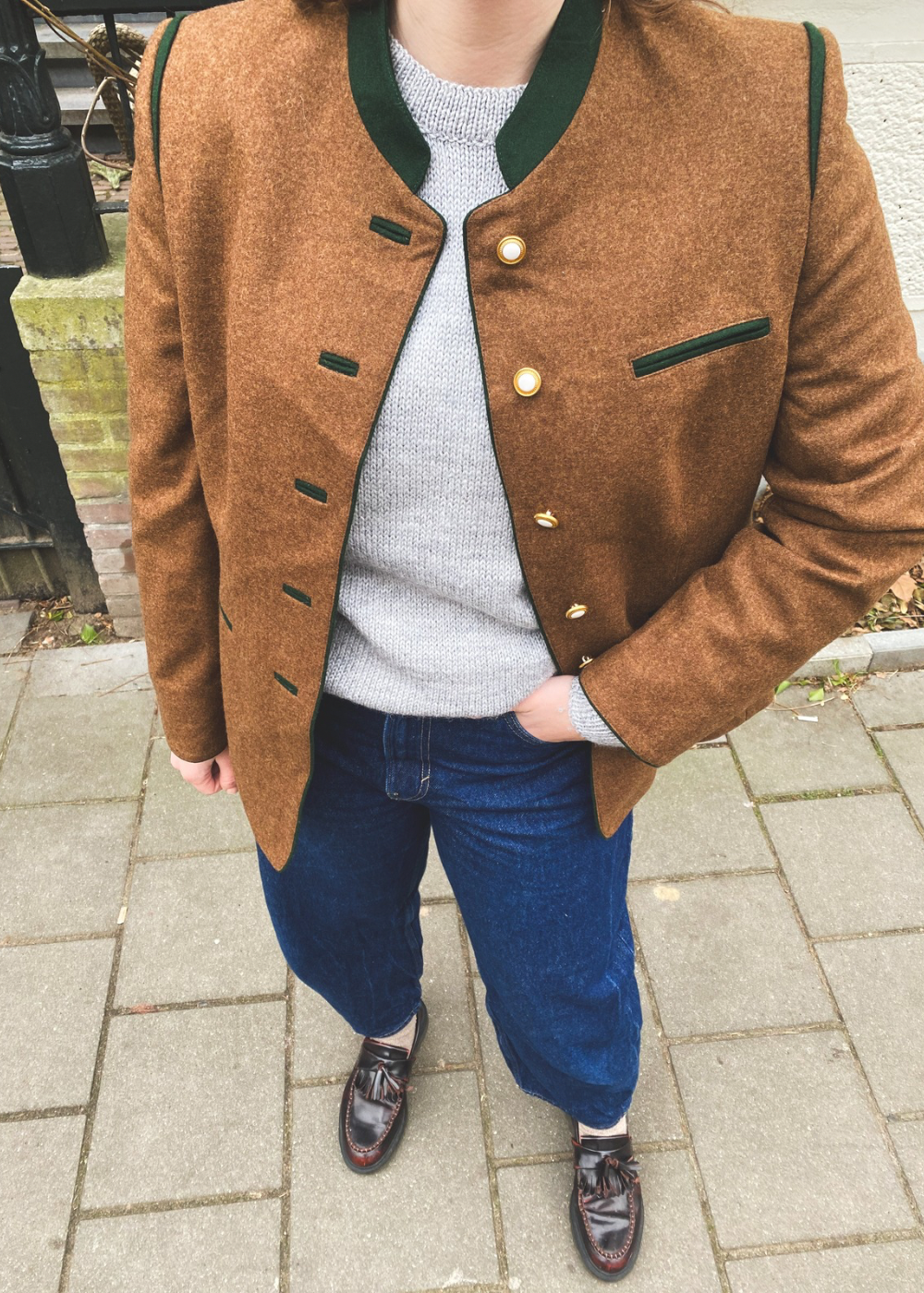 Wollen blazer - maat M/L