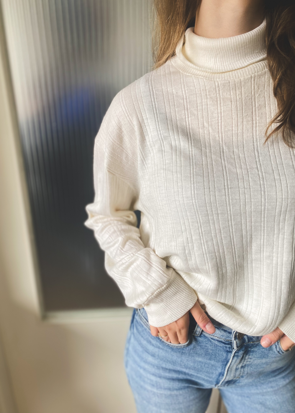 Creme witte koltrui - maat M/L
