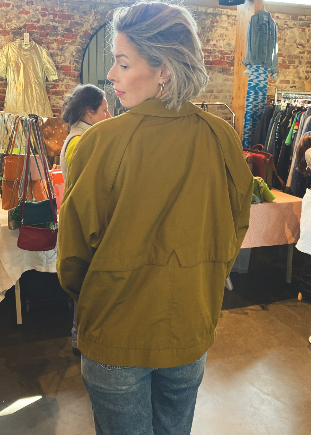 Mosgroene tussenjas - maat L/XL