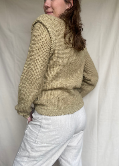 Lichtgroen katoen-mohair vest - maat M/L