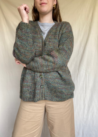 Groen gebreid vest - maat L/XL