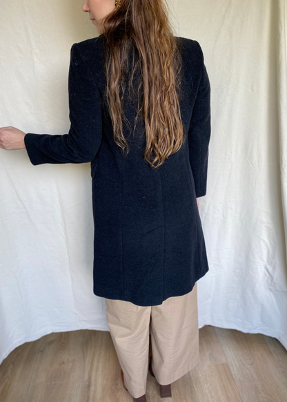 Zwarte wool coat - maat S/M