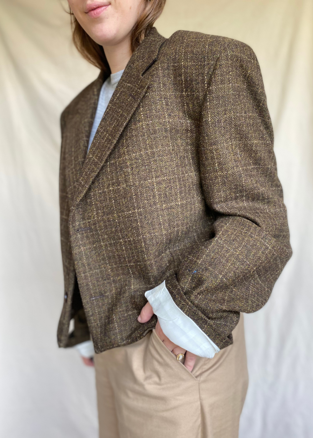Remade blazer bruin - maat L/XL
