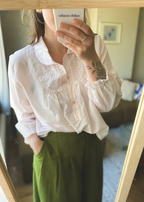 Zachtroze blouse - maat M/L