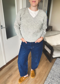 100% lamswollen grijze trui - maat S/M