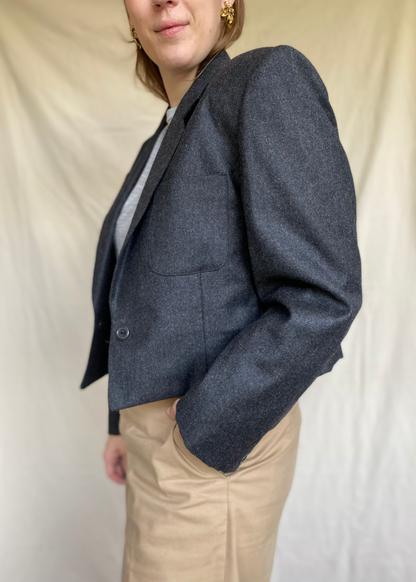 Remade donkergrijze blazer - maat M/L