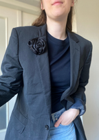 Zwart gestreepte blazer - maat M/L