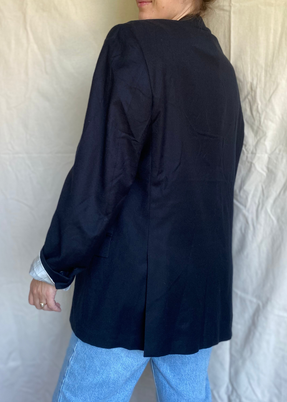 Donkerblauwe blazer - maat XL/XXL