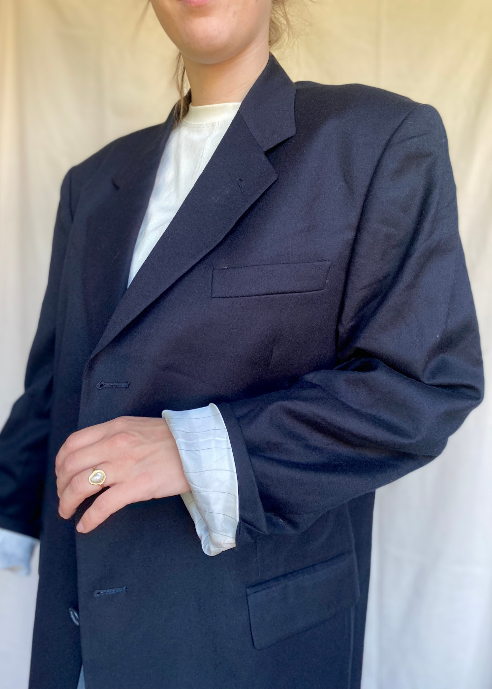 Donkerblauwe blazer - maat XL/XXL
