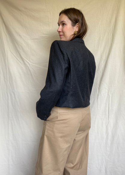 Remade donkergrijze blazer - maat M/L
