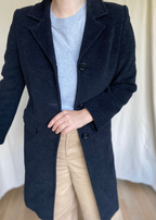 Zwarte wool coat - maat S/M