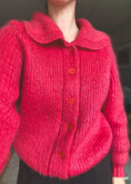 Roze vest met kraag - maat