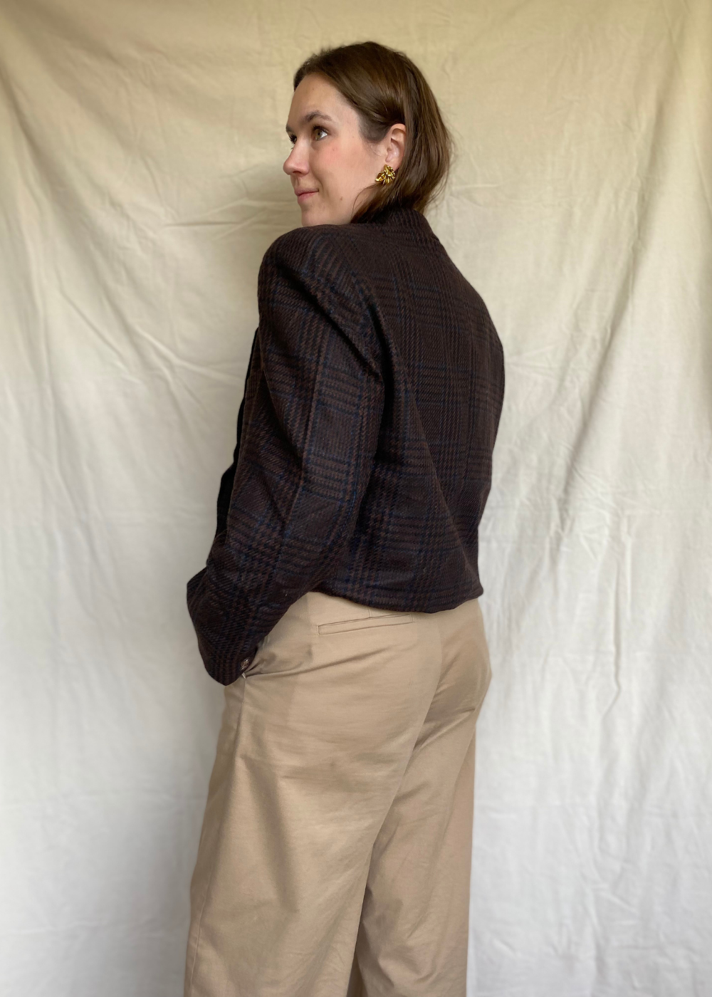 Remade blazer ruitjes - maat XL