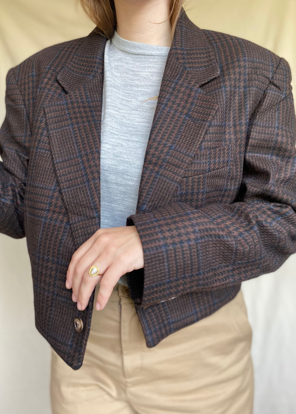 Remade blazer ruitjes - maat XL