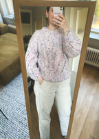Gebreide roze/lila trui - maat L/XL