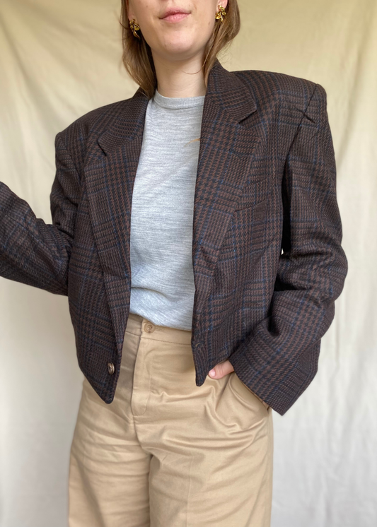 Remade blazer ruitjes - maat XL