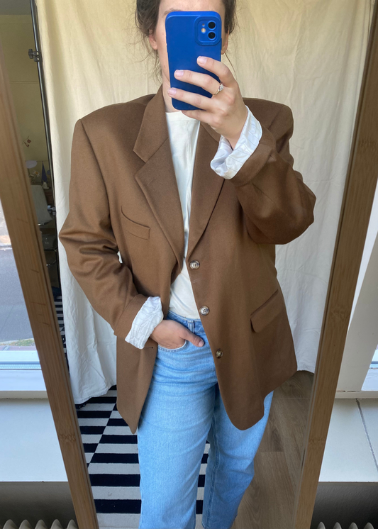 Wol & cashmier blazer - maat L/XL