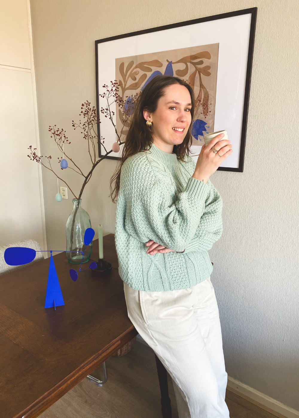 Mintgroene trui - maat L/XL