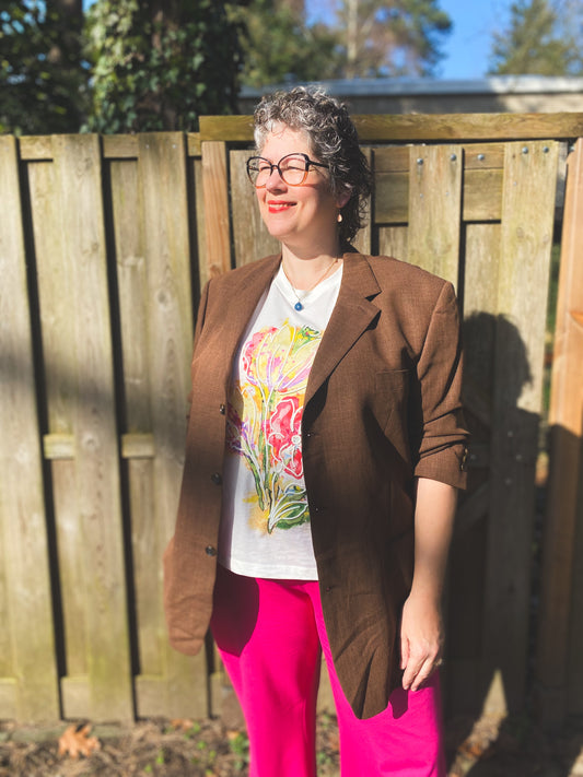 Bruine blazer - maat L/XL