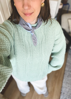 Mintgroene trui - maat L/XL