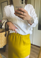 Okergele katoen rok - XL