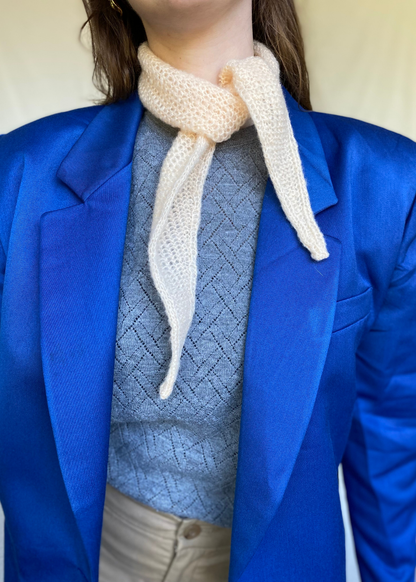 Zachtroze mohair sjaal