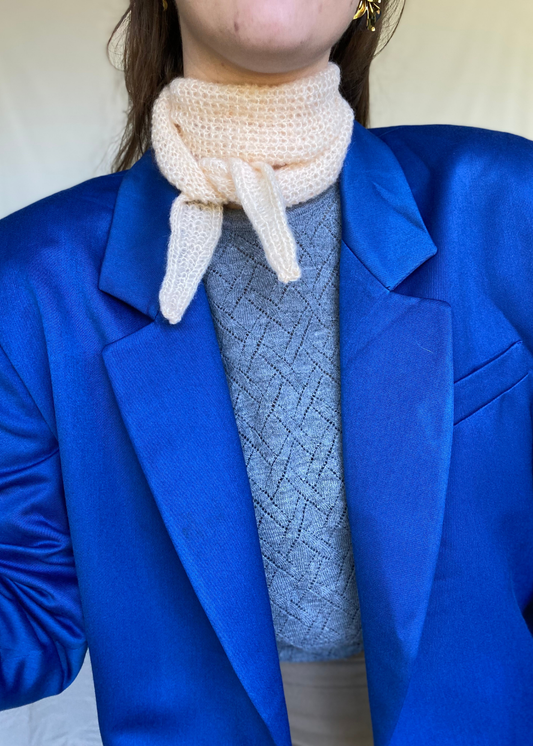 Zachtroze mohair sjaal