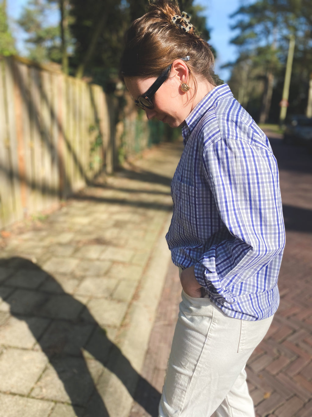 Zacht katoenen blouse - maat L/XL