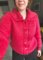 Roze vest met kraag - maat