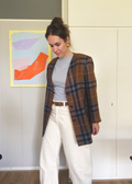 Geruiten aangesloten blazer - maat L/XL