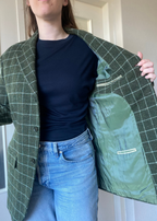 Groen geruiten blazer - maat L/XL
