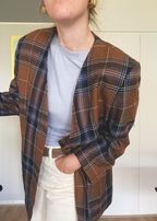 Geruiten aangesloten blazer - maat L/XL