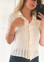 Witte polo top - maat S/M