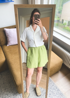 Remade wit katoenen blouse - maat S/M