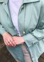 Mintgroene trenchcoat - maat L/XL