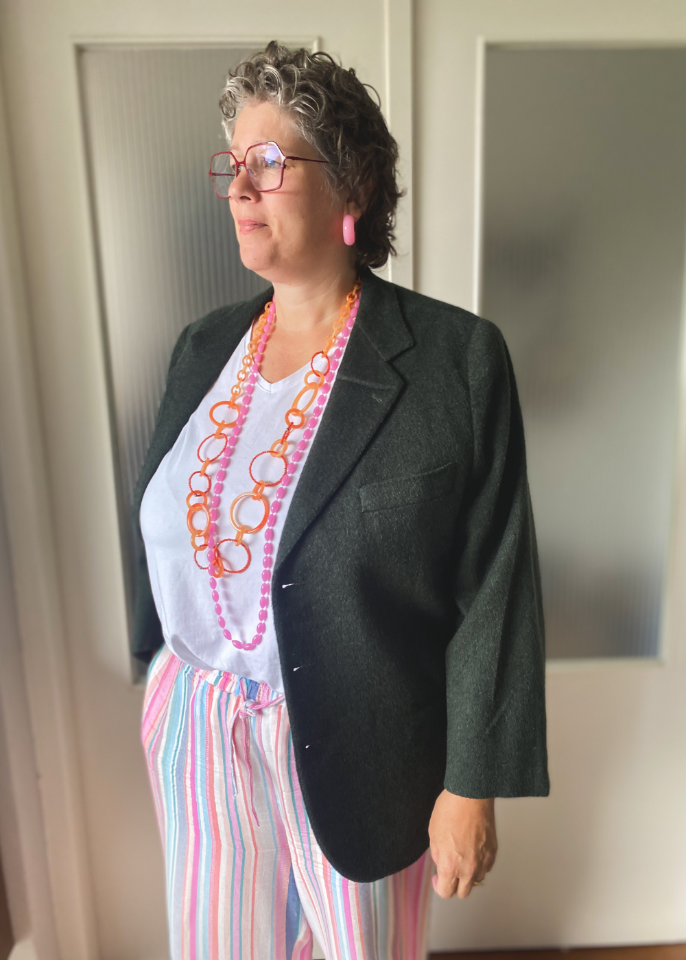 Donkergroene blazer - maat L/XL/XXL