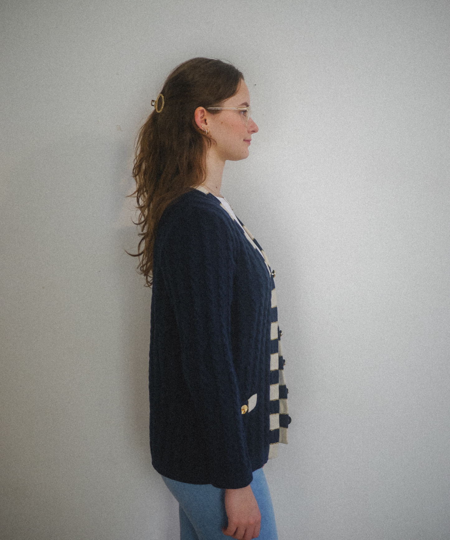 Klassiek blauw vest | Nina