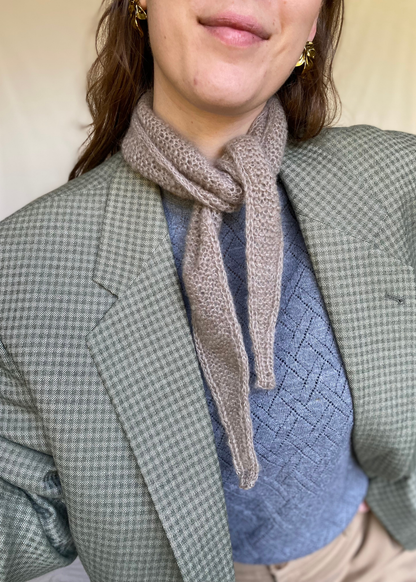 Taupe kleur mohair sjaal
