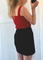 Zwarte linnen rok - maat XS