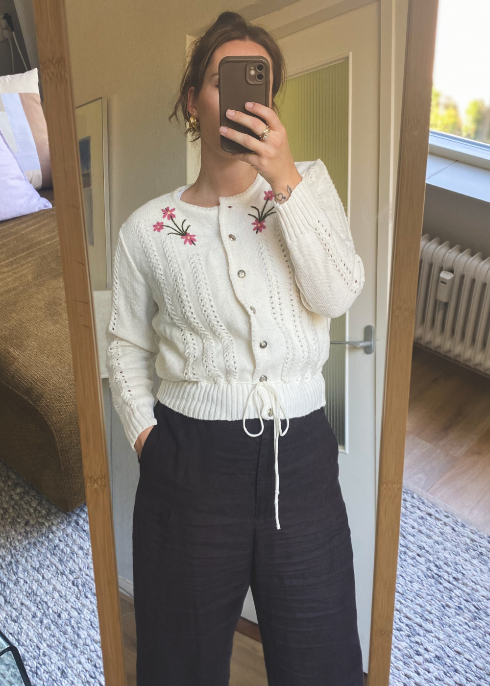 Creme wit vest - maat S/M