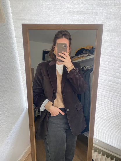 Dames blazer gemaakt van velvet stof - maat L/XL