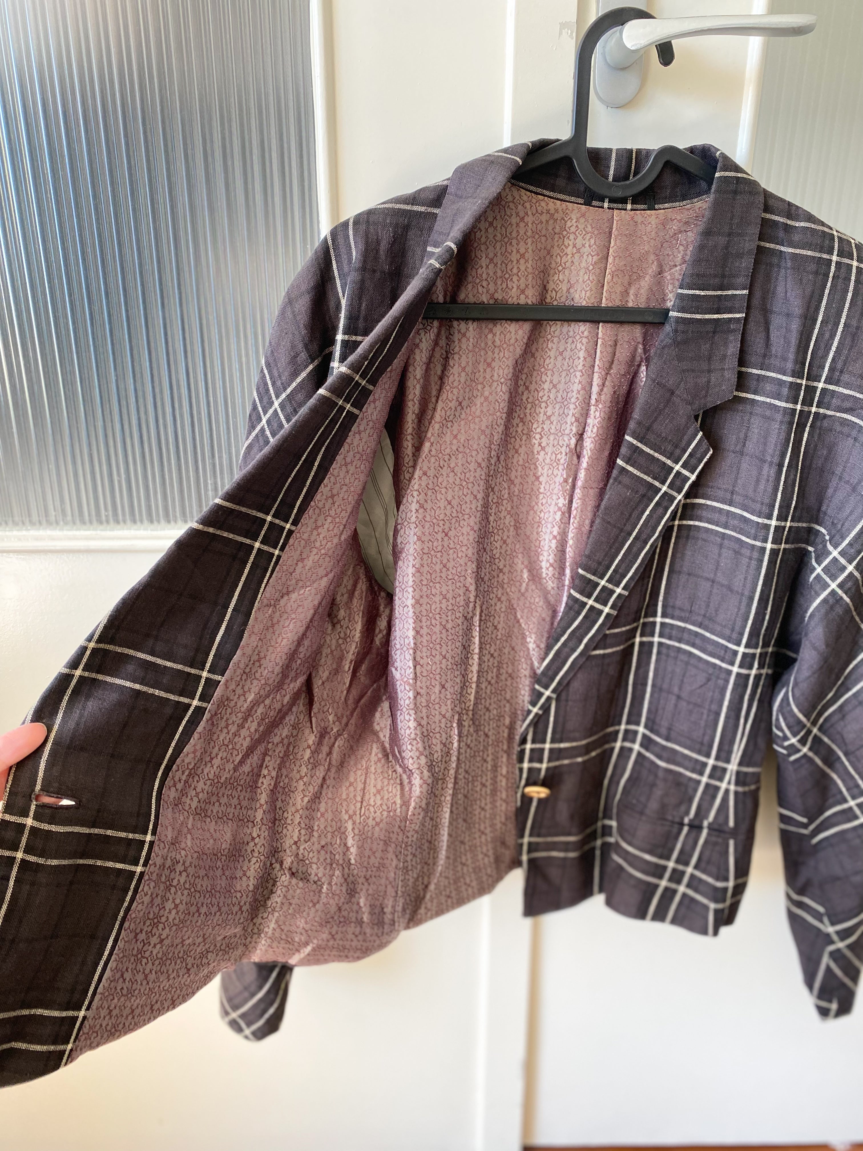 Bruine linnen blazer - maat L