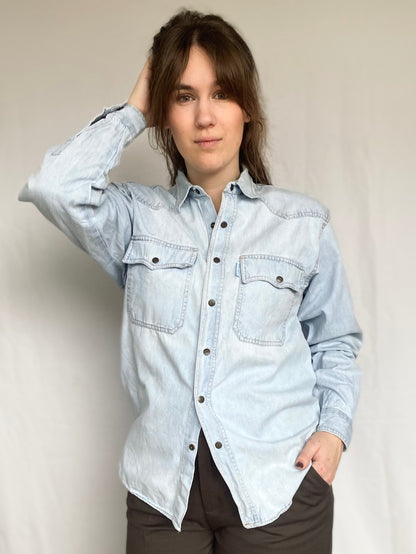 Licht denim blouse - m/l
