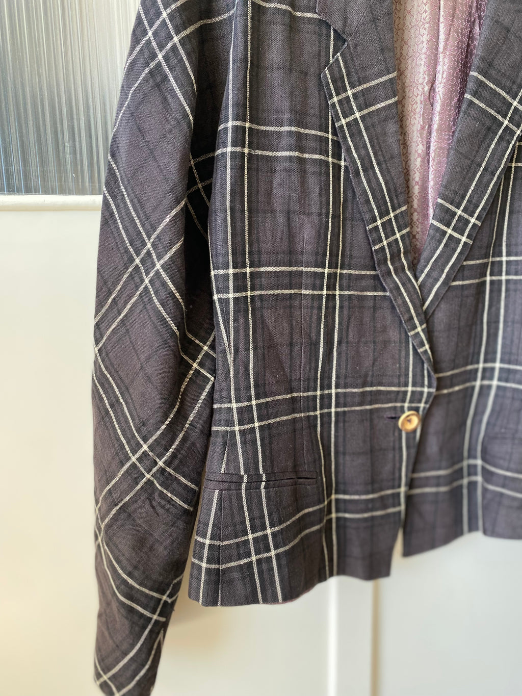 Bruine linnen blazer - maat L