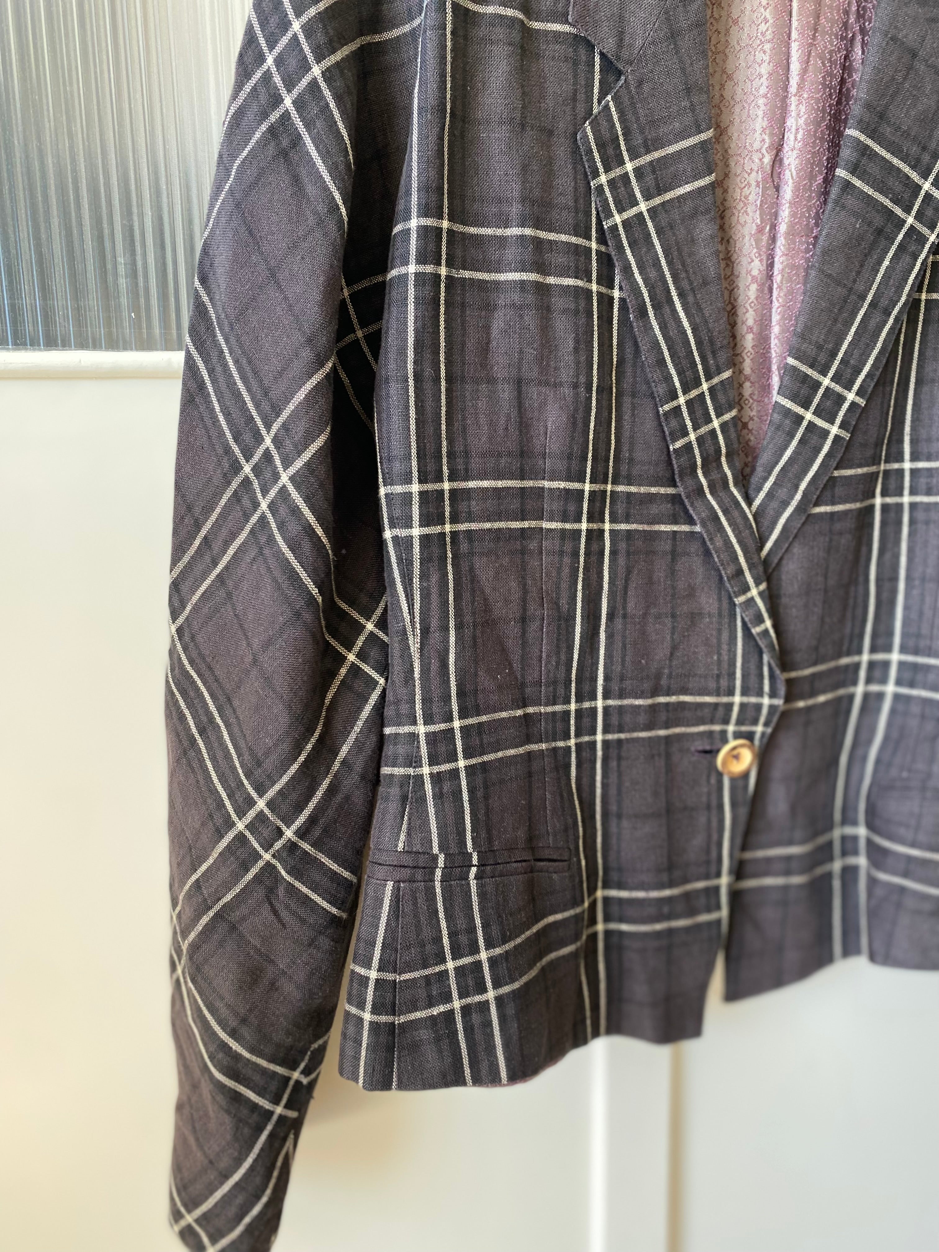 Bruine linnen blazer - maat L